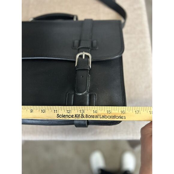 Vintage Coach Madison British Black Leather Briefcase Messenger Laptop Bag 5325 - Picture 13 of 16
